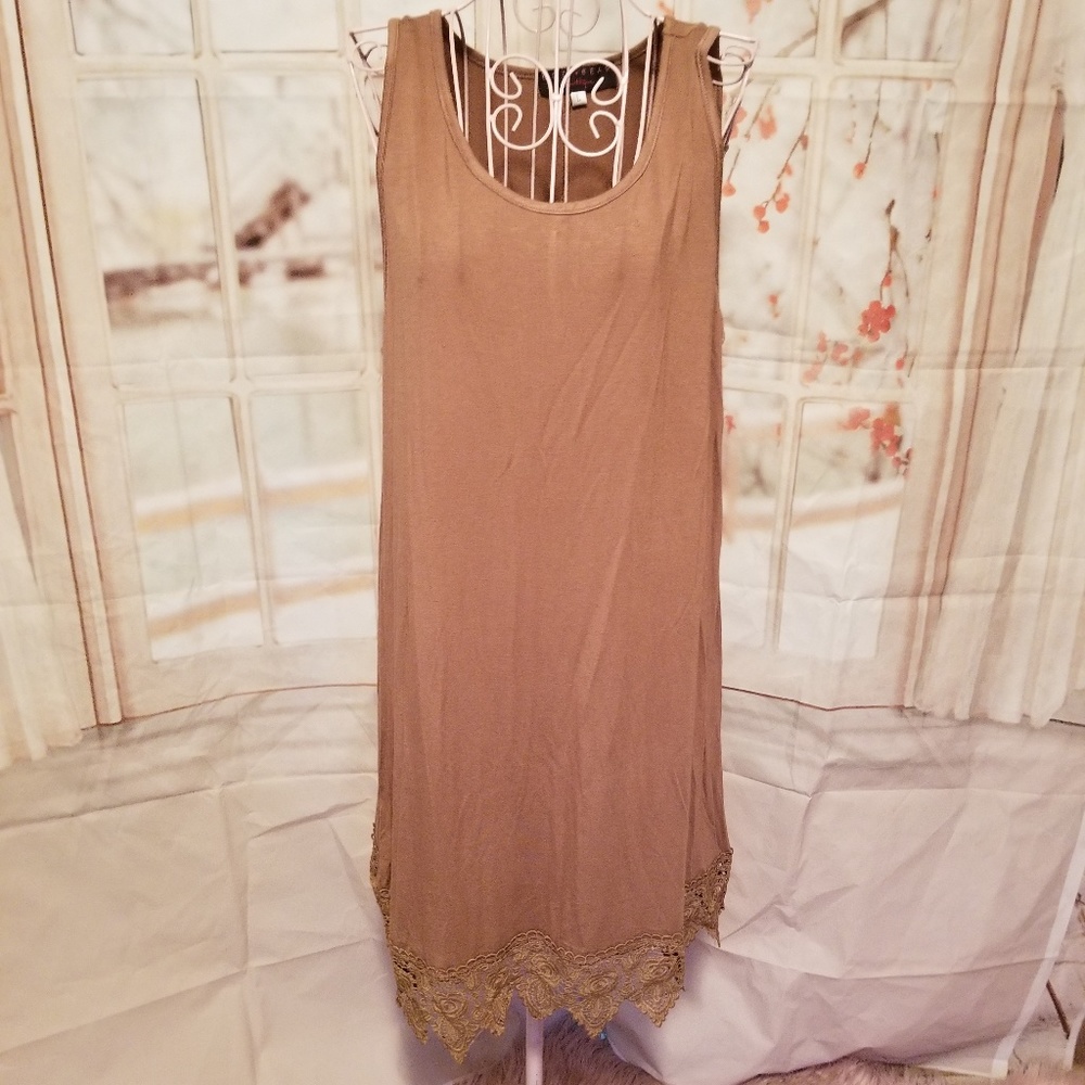 NWOT Blush Cozi Bear Tank Dress  L